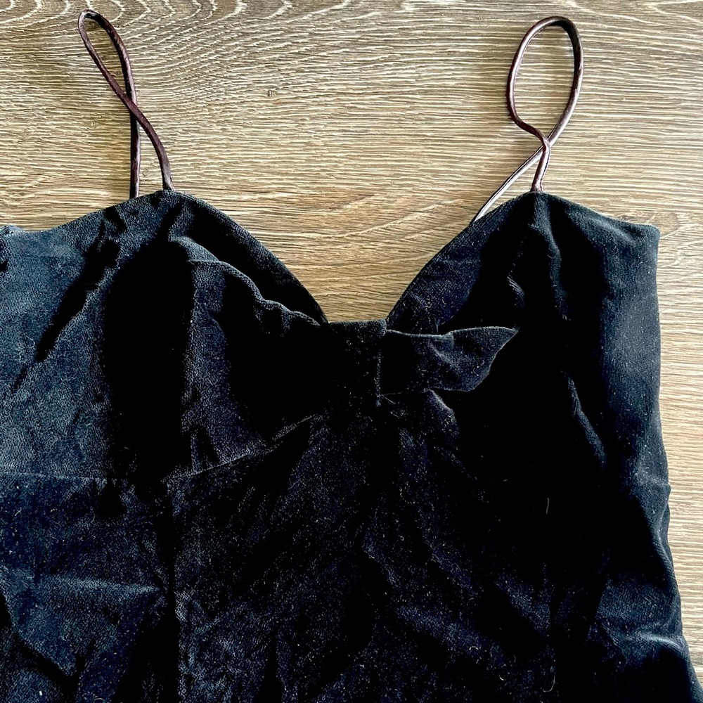 Vintage black velvet dress